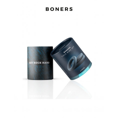 Kit de 3 anneaux de pénis - Boners|Cockring|NatureCoquine