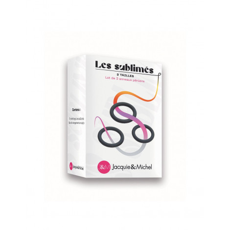 Set de 3 cockrings Les sublimés - Jacquie et Michel|Cockring|NatureCoquine