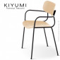Fauteuil KIYUMI-WOOD-AR, 4 pieds structure acier, assise et dossier en contreplaqué de frêne. Lot de 4 pièces.|Fauteuil / Chauffeuse|100chaises