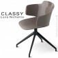 Fauteuil de bureau design CLASSY, piétement aluminium, assise pivotante coque plastique couleur avec accoudoirs.|Fauteuil / Chauffeuse|100chaises Fauteuil de bureau design CLASSY, piétement aluminium, assise pivotante coque plastique couleur avec accoudoirs.|Fauteuil / Chauffeuse|100chaises