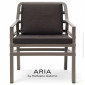 Fauteuil lounge design ARIA, structure plastique, avec coussin d'assise et dossier, tissu hydrofuge pour extérieur.|Fauteuil / Chauffeuse|100chaises