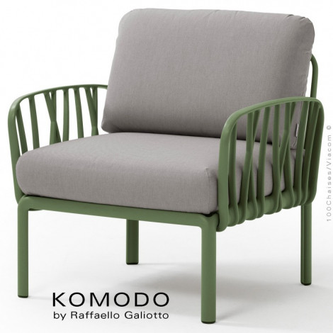 Fauteuil confort KOMODO, structure plastique, avec coussin d'assise et dossier, tissu hydrofuge pour extérieur.|Fauteuil / Chauffeuse|100chaises Fauteuil confort KOMODO, structure plastique, avec coussin d'assise et dossier, tissu hydrofuge pour extérieur.|Fauteuil / Chauffeuse|100chaises