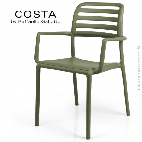 Fauteuil design d'extérieur COSTA, structure 4 pieds, assise avec accoudoirs en plastique couleur - Lot de 6 pièces.|Fauteuil / Chauffeuse|100chaises Fauteuil design d'extérieur COSTA, structure 4 pieds, assise avec accoudoirs en plastique couleur - Lot de 6 pièces.|Fauteuil / Chauffeuse|100chaises