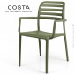 Fauteuil design d'extérieur COSTA, structure 4 pieds, assise avec accoudoirs en plastique couleur - Lot de 6 pièces.|Fauteuil / Chauffeuse|100chaises Fauteuil design d'extérieur COSTA, structure 4 pieds, assise avec accoudoirs en plastique couleur - Lot de 6 pièces.|Fauteuil / Chauffeuse|100chaises