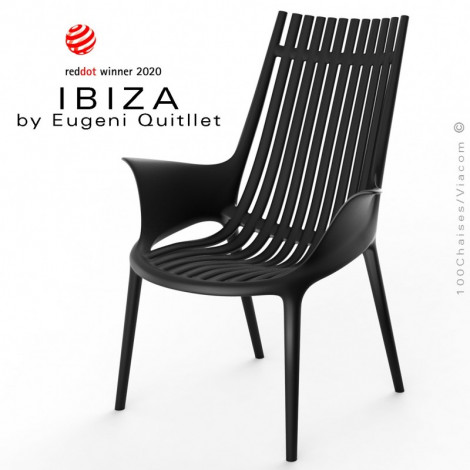 Fauteuil lounge design IBIZA, structure et assise coque plastique couleur - Lot de 4 pièces.|Fauteuil / Chauffeuse|100chaises