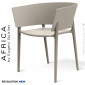 Fauteuil d'extérieur ou terrasse AFRICA, structure et assise plastique recyclé - Lot de 4 pièces.|Fauteuil / Chauffeuse|100chaises