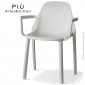 Fauteuil design PIÙ, pour extérieur terrasse et jardin, structure plastique couleur avec accoudoirs, empilable.|Fauteuil / Chauffeuse|100chaises Fauteuil design PIÙ, pour extérieur terrasse et jardin, structure plastique couleur avec accoudoirs, empilable.|Fauteuil / Chauffeuse|100chaises