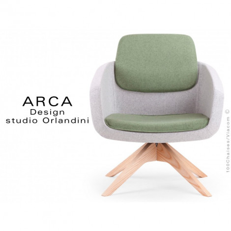 Fauteuil pour espace d'accueil ARCA, assise et dossier garnis, habillage 100% laine, piétement bois|Fauteuil / Chauffeuse|100chaises Fauteuil pour espace d'accueil ARCA, assise et dossier garnis, habillage 100% laine, piétement bois|Fauteuil / Chauffeuse|100chaises