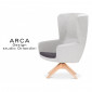 Fauteuil pour espace d'accueil lounge ARCA, assise et dossier garnis, habillage 100% laine, piétement bois|Fauteuil / Chauffeuse|100chaises Fauteuil pour espace d'accueil lounge ARCA, assise et dossier garnis, habillage 100% laine, piétement bois|Fauteuil / Chauffeuse|100chaises