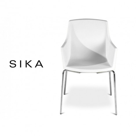 Fauteuil design SIKA-R structure plastique assise effet peau de pêche ou velours|Fauteuil / Chauffeuse|100chaises Fauteuil design SIKA-R structure plastique assise effet peau de pêche ou velours|Fauteuil / Chauffeuse|100chaises