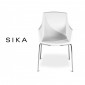 Fauteuil design SIKA-R structure plastique assise effet peau de pêche ou velours|Fauteuil / Chauffeuse|100chaises Fauteuil design SIKA-R structure plastique assise effet peau de pêche ou velours|Fauteuil / Chauffeuse|100chaises