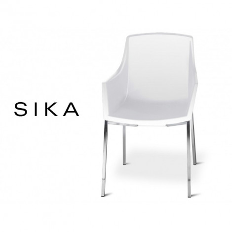 Fauteuil design SIKA-Q structure plastique assise effet peau de pêche ou velours|Fauteuil / Chauffeuse|100chaises Fauteuil design SIKA-Q structure plastique assise effet peau de pêche ou velours|Fauteuil / Chauffeuse|100chaises