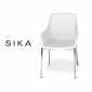 Fauteuil design SIKA-Q structure plastique assise effet peau de pêche ou velours|Fauteuil / Chauffeuse|100chaises Fauteuil design SIKA-Q structure plastique assise effet peau de pêche ou velours|Fauteuil / Chauffeuse|100chaises