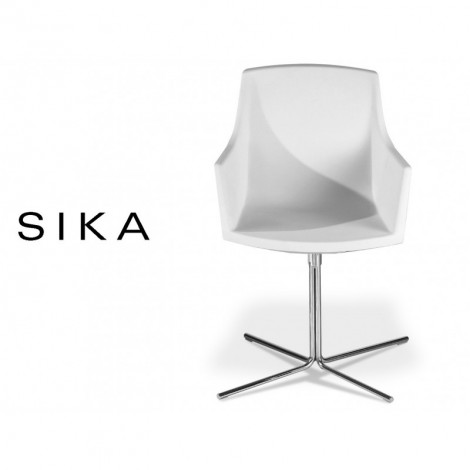Fauteuil design SIKA-X structure plastique assise effet peau de pêche ou velours|Fauteuil / Chauffeuse|100chaises Fauteuil design SIKA-X structure plastique assise effet peau de pêche ou velours|Fauteuil / Chauffeuse|100chaises