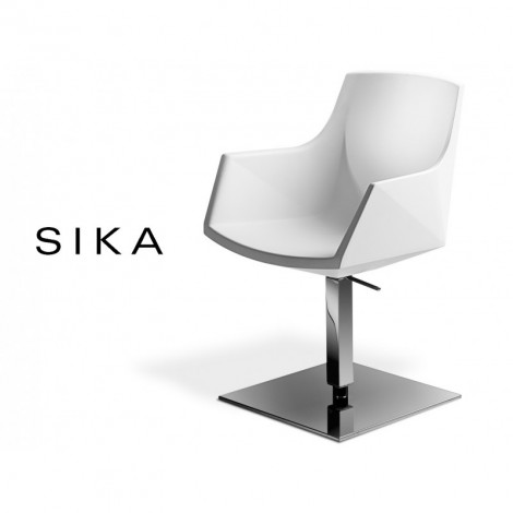 Fauteuil design SIKA structure plastique assise effet peau de pêche ou velours|Fauteuil / Chauffeuse|100chaises Fauteuil design SIKA structure plastique assise effet peau de pêche ou velours|Fauteuil / Chauffeuse|100chaises