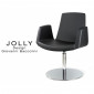 Fauteuil pour salle de réunion confortable JOLLY piétement colonne central inox, assise et dossier garnis, habillage éco-cuir|Fauteuil / Chauffeuse|100chaises Fauteuil pour salle de réunion confortable JOLLY piétement colonne central inox, assise et dossier garnis, habillage éco-cuir|Fauteuil / Chauffeuse|100chaises