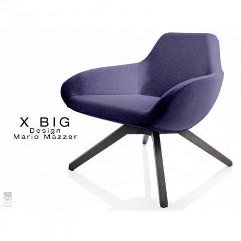 Fauteuil lounge pour salon d'attente standing X BIG piétement bois de Frêne, assise garnie habillage tissu synthétique|Fauteuil / Chauffeuse|100chaises Fauteuil lounge pour salon d'attente standing X BIG piétement bois de Frêne, assise garnie habillage tissu synthétique|Fauteuil / Chauffeuse|100chaises