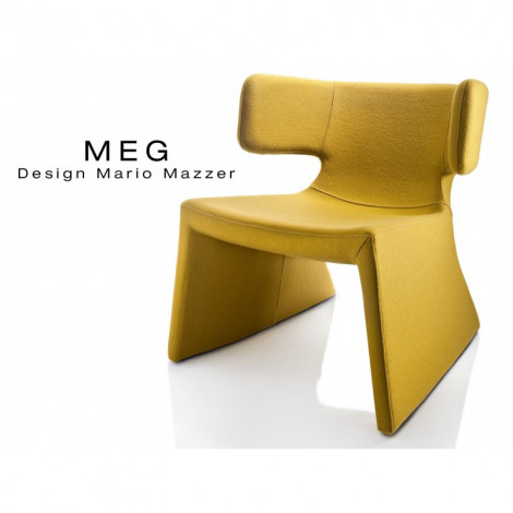 Fauteuil design pour salle d'attente MEG assise et dossier garnis de mousse, habillage 100% laine|Fauteuil / Chauffeuse|100chaises Fauteuil design pour salle d'attente MEG assise et dossier garnis de mousse, habillage 100% laine|Fauteuil / Chauffeuse|100chaises