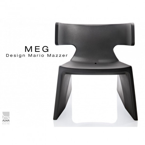 Fauteuil design plastique pour terrasse ou jardin MEG structure polyéthylène - Lot de 3 unités|Fauteuil / Chauffeuse|100chaises Fauteuil design plastique pour terrasse ou jardin MEG structure polyéthylène - Lot de 3 unités|Fauteuil / Chauffeuse|100chaises