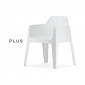 Fauteuil plastique design PLUS, structure monobloc en polypropylène de couleur, usage extérieur - Lot 6 pièces.|Fauteuil / Chauffeuse|100chaises