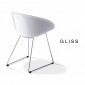 Lot de 6 fauteuils design GLISS assise coque plastique pied luge chromé|Fauteuil / Chauffeuse|100chaises