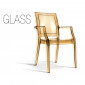 Fauteuil polycarbonate transparente design GLASS, structure couleur, 4 pieds avec accoudoirs.|Fauteuil / Chauffeuse|100chaises Fauteuil polycarbonate transparente design GLASS, structure couleur, 4 pieds avec accoudoirs.|Fauteuil / Chauffeuse|100chaises