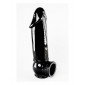 Gaine de pénis semi-réaliste noire 19x4,5 cm - Zizi|Développeur|NatureCoquine