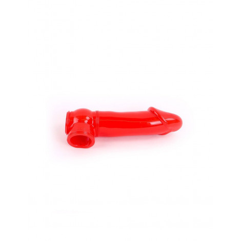 Gaine de pénis semi-réaliste rouge 19x4,5 cm - Zizi|Développeur|NatureCoquine