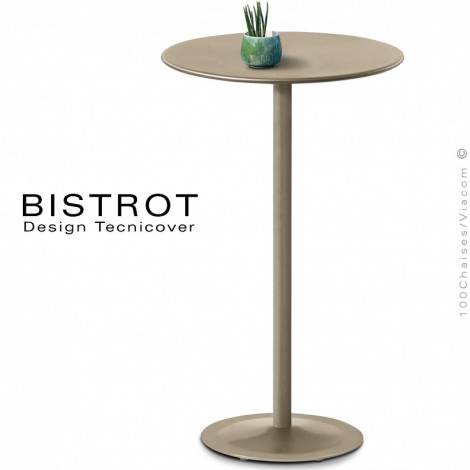 Table mange debout, plateau ronde ou carré pour extérieur, BISTROT, structure acier galvanisé peinture poudre - Lot de 2 pièces.|Table|100chaises