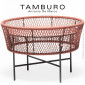 Table basse TAMBURO-ME, piétement acier peint, corde marine couleur, plateau HPL couleur.|Table|100chaises Table basse TAMBURO-ME, piétement acier peint, corde marine couleur, plateau HPL couleur.|Table|100chaises