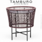 Table basse TAMBURO-SM, piétement acier peint, corde marine couleur, plateau HPL couleur.|Table|100chaises Table basse TAMBURO-SM, piétement acier peint, corde marine couleur, plateau HPL couleur.|Table|100chaises