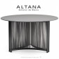 Table d'extérieur reaps design ALTANA, piétement acier peint, déco tressage corde marine couleur, plateau HPL couleur.|Table|100chaises Table d'extérieur reaps design ALTANA, piétement acier peint, déco tressage corde marine couleur, plateau HPL couleur.|Table|100chaises
