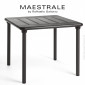 Table à manger MAESTRALE 90, plateau carré en plastique, 4 pieds en aluminium pour extérieur.|Table|100chaises Table à manger MAESTRALE 90, plateau carré en plastique, 4 pieds en aluminium pour extérieur.|Table|100chaises