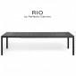 Table à manger RIO ALU 210, plateau rectangulaire extensible en aluminium, 4 pieds en aluminium pour extérieur.|Table|100chaises