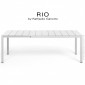 Table à manger RIO ALU 140, plateau rectangulaire extensible en aluminium, 4 pieds en aluminium pour extérieur.|Table|100chaises