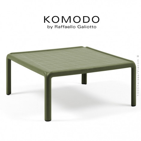 Table basse KOMODO, structure 4 pieds plastique couleur, plateau carré avec motif organique bas relief.|Table|100chaises Table basse KOMODO, structure 4 pieds plastique couleur, plateau carré avec motif organique bas relief.|Table|100chaises