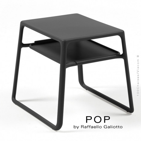 Table basse design POP, deux plateaux rectangulaire plastique amovible, piétement type luge plastique.|Table|100chaises Table basse design POP, deux plateaux rectangulaire plastique amovible, piétement type luge plastique.|Table|100chaises