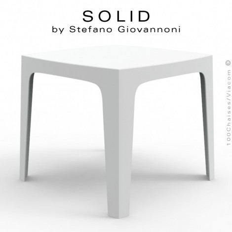 Table plastique d'extérieur SOLID, structure 4 pieds plastique couleur empilable - Lot de 4 pièces.|Table|100chaises