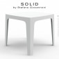Table plastique d'extérieur SOLID, structure 4 pieds plastique couleur empilable - Lot de 4 pièces.|Table|100chaises