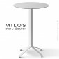Table mange debout design MILOS, plateau HPL, rond ou carré, pied 4 branches aluminium peint ou brillant.|Table|100chaises