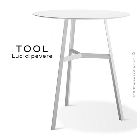 Table ronde TOOL-75, structure et plateau en acier peint.|Table|100chaises Table ronde TOOL-75, structure et plateau en acier peint.|Table|100chaises
