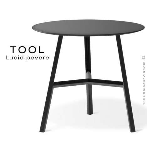 Table basse ronde TOOL-45, structure et plateau en acier peint.|Table|100chaises Table basse ronde TOOL-45, structure et plateau en acier peint.|Table|100chaises
