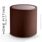 Table ou desserte ronde HOME FITTING, structure plastique couleur, plateau supérieur Plexiglas.|Table|100chaises