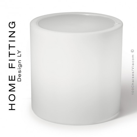 Table ronde ou desserte lumineuse HOME FITTING, structure plastique avec éclairage LED, plateau supérieur Plexiglas.|Table|100chaises