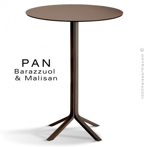 Table mange debout PAN, structure 4 pieds, bois de frêne teinté ou peint, plateau FENIX type compact.|Table|100chaises Table mange debout PAN, structure 4 pieds, bois de frêne teinté ou peint, plateau FENIX type compact.|Table|100chaises