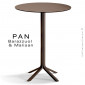 Table mange debout PAN, structure 4 pieds, bois de frêne teinté ou peint, plateau FENIX type compact.|Table|100chaises Table mange debout PAN, structure 4 pieds, bois de frêne teinté ou peint, plateau FENIX type compact.|Table|100chaises