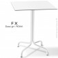 Table d'extérieur FX, pour terrasse et CHR, piétement acier peint, plateau type Compact.|Table|100chaises Table d'extérieur FX, pour terrasse et CHR, piétement acier peint, plateau type Compact.|Table|100chaises