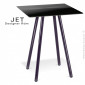 Table d'appoint pour CHR carré JET, piétement quatre pieds acier peint, plateau stratifier couleur ou aspect bois.|Table|100chaises