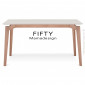 Table rectangulaire en bois de hêtre FIFTY plateau MDF finition couleur|Table|100chaises