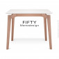 Table carrée en bois de hêtre FIFTY plateau MDF finition couleur|Table|100chaises Table carrée en bois de hêtre FIFTY plateau MDF finition couleur|Table|100chaises